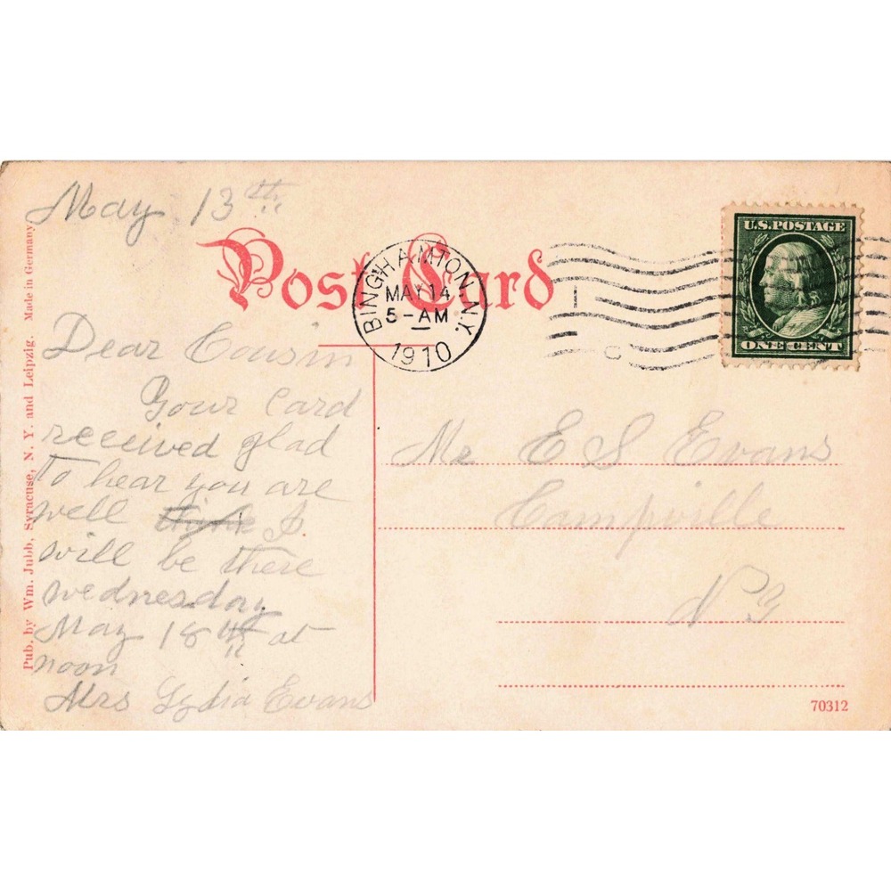 Vintage 1910 H. H. Franklin Automobile Works Syracuse NY Postcard Factory View - Picture 2 of 2